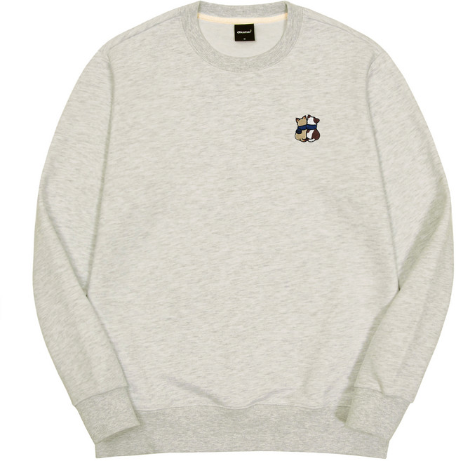 옥스타 남녀공용 캣 프렌즈 자수 특양면 맨투맨 2SSP029