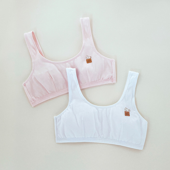주니데이 학생 브라 미니먀우 2종 세트