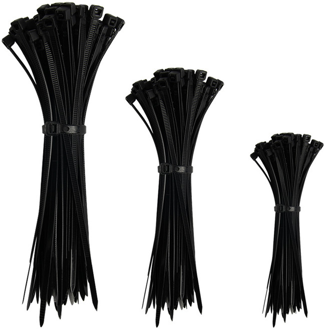 아이메이트 케이블 타이 대 50p + 중 50p + 소 50p 세트, 1세트, 블랙