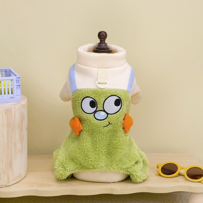 코코스튜디오 반려동물 기모 코코 하네스 동굴눈이 올인원, 1개, 그린