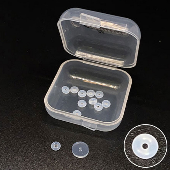 gelluna 簡約 壓克力 矽膠 透明穿刺飾品 10入組合 附收納盒套組