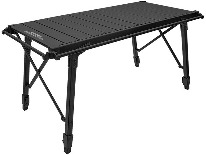 KEEP 베리어스 IGT 접이식 경량 높이 조절 캠핑 테이블, 블랙