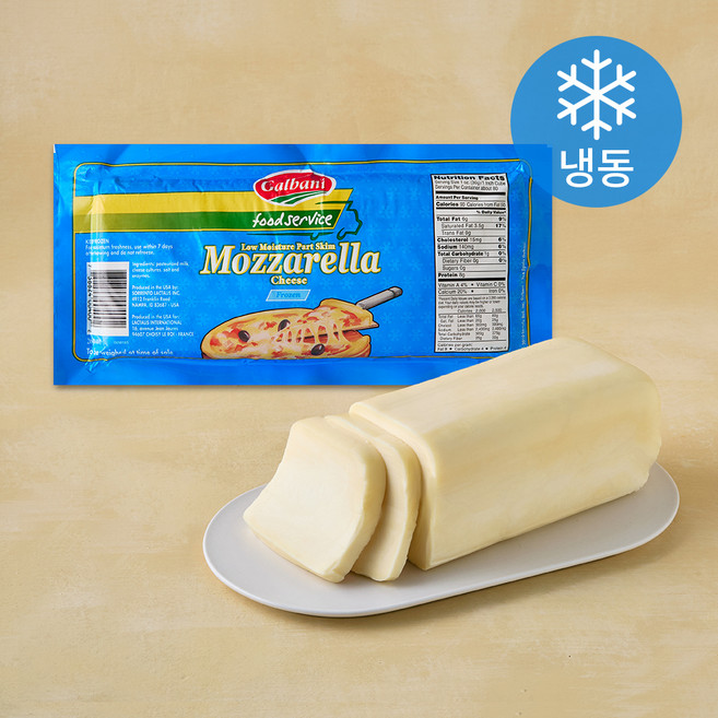 갈바니 모짜렐라 치즈 블럭 (냉동), 2.27kg, 1개