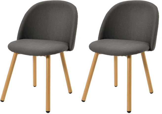 에그 인테리어 디자인 카페 식탁의자 소비자조립 2p, 그레이PU, 2개