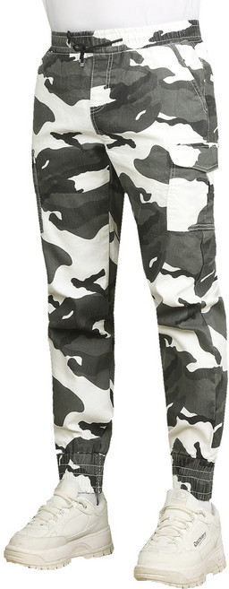 남성용 간절기 스판 카고 조거 팬츠 IN-3334