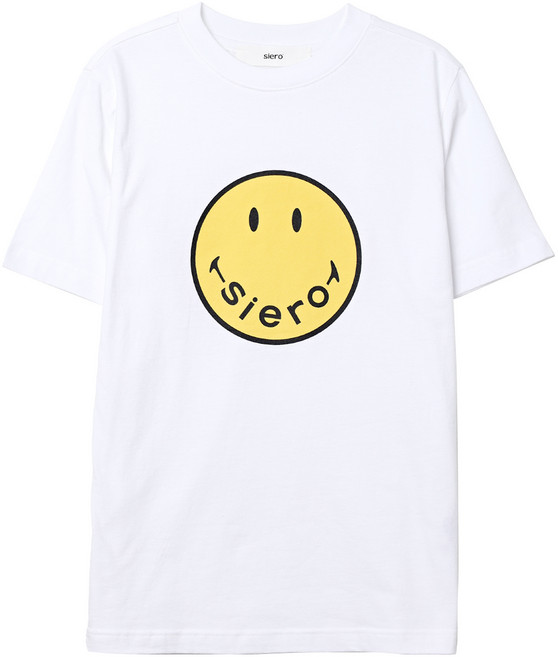 SIERO COSIERO Smiley Logo 嘴巴 Simply Symbol 透氣短袖T恤 SH6TSU184, 白色