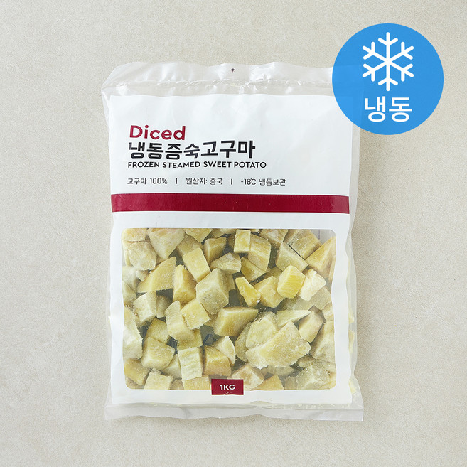 Diced 증숙 고구마 (냉동), 1개, 1kg