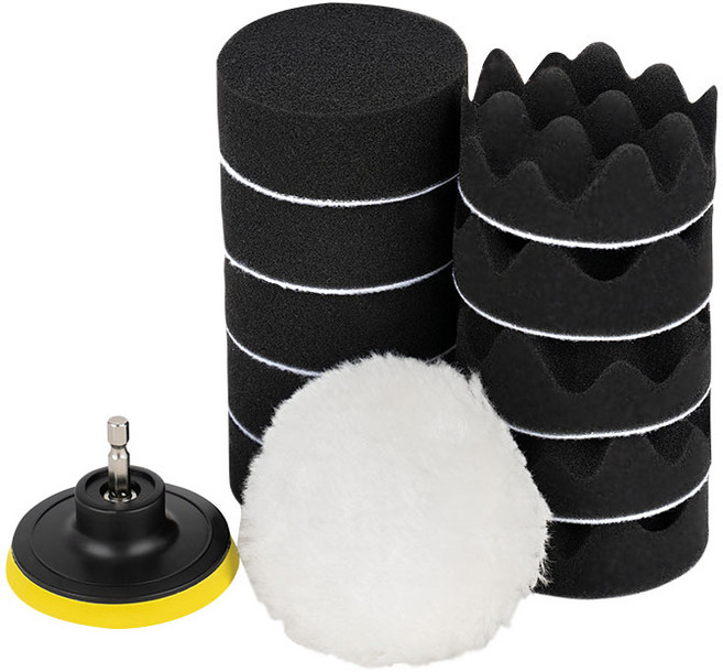 생활공식 차량용 광택패드 12종 세트, 그레이, 1세트