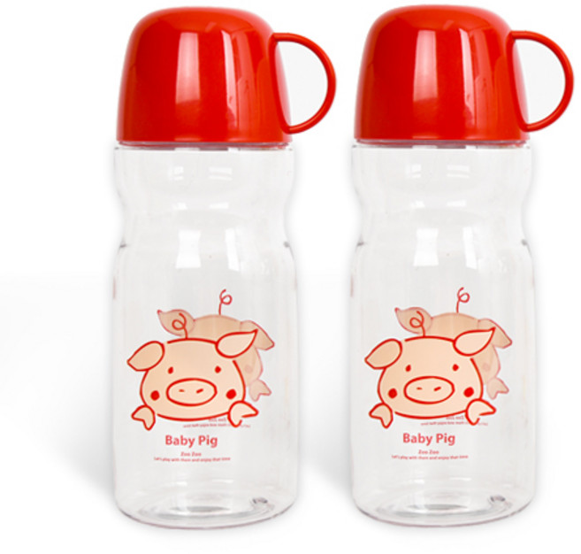 주주물병, RED, 500ml, 2개