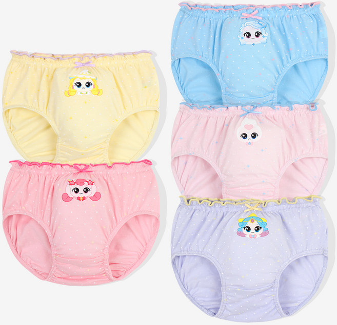 프리미에팜 여아용 캐치 티니핑 리리 순면 삼각 팬티 5종 세트