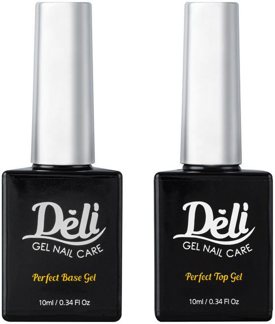 델리뷰티 퍼펙트 베이스 젤 10ml + 퍼펙트 탑젤 10ml 세트, 혼합색상, 1개