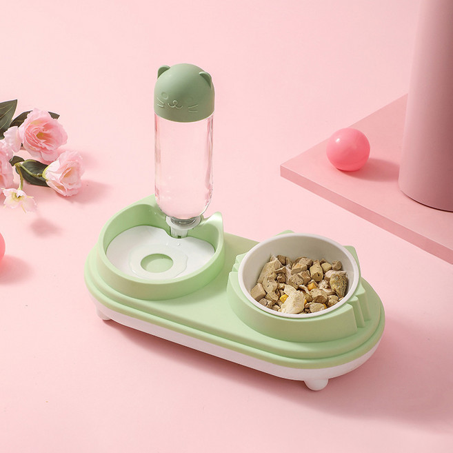 파스텔펫 반려동물 반자동 급수식기 FREE(33.5 x 17 x 19 cm), 그린, 1개
