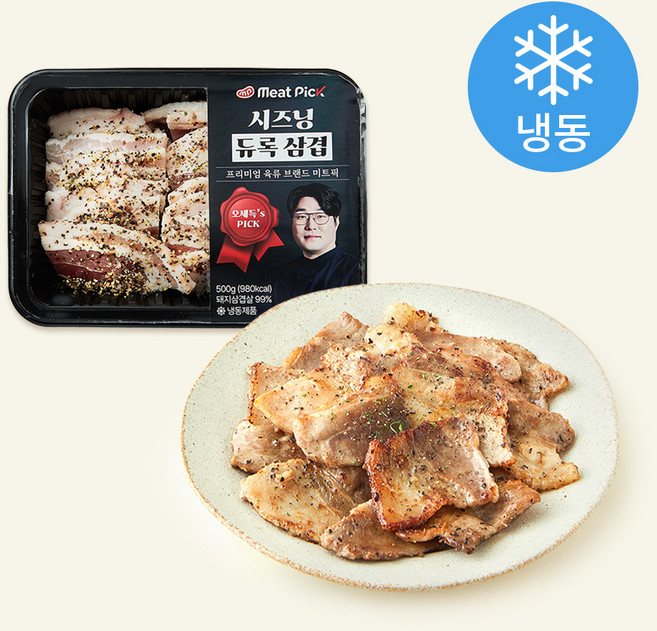 미트픽 오세득의 듀록 시즈닝 삼겹살 (냉동), 1개, 500g