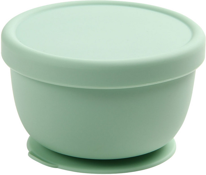 Dailylike Bon Bon 矽膠吸盤學習碗, 薄荷綠, 1個
