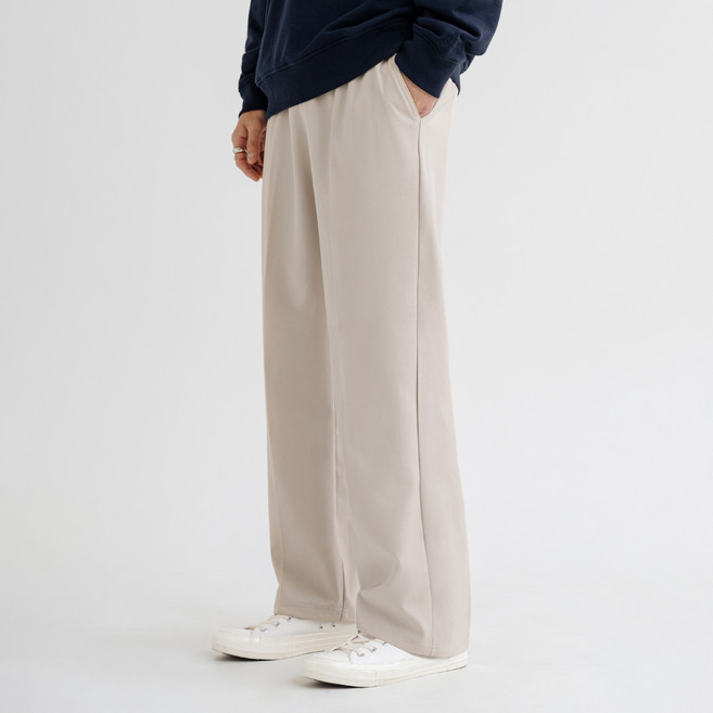 제타22 남성용 이지 세미 와이드 밴딩 슬랙스