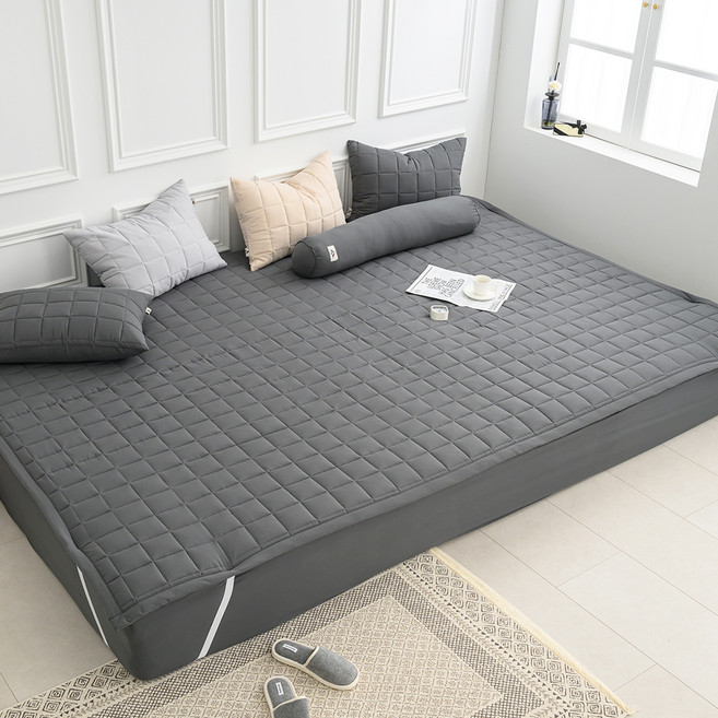 아이닉스 푸딩 소프트워싱 마이크로 고정밴딩 패밀리 침대패드, 차콜