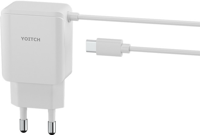 요이치 아크 2세대 2.1A C타입 케이블 일체형 충전기 1m, 화이트, 1개