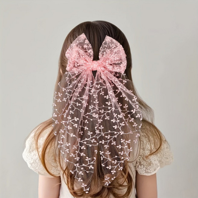 Arbe 아동용 레이스 빅 리본핀