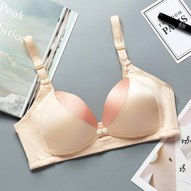 雙色前開扣孕婦哺乳內衣