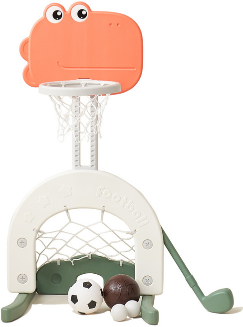 BeneBene 헬로 디노 3in1 멀티 농구대, 그린, 1세트