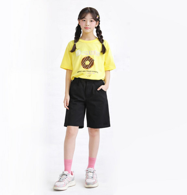 나나주니 라운드넥 스윗 도넛 티셔츠 + 버뮤다 바지 세트