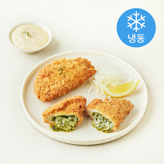 미식당 바질 치즈 돈카츠 100g x 2개입 + 소스 50g 세트 (냉동), 1세트