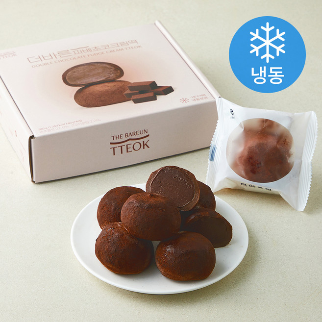 더바른떡 파베 초코 크림떡 (냉동), 60g, 1개, 6개입