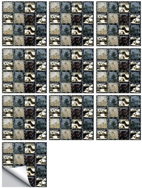 P31 馬賽克磁磚壁貼 10入, 25