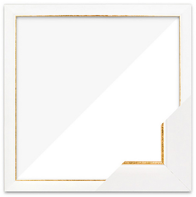 슬림 엣지 패브릭형 액자 + 뒷판 + 아크릴 + 끈 + 걸이핀 2개, 화이트, 1개