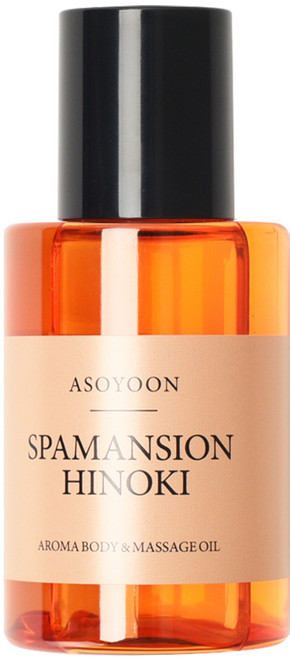 아소윤 스파맨션 아로마 바디 마사지 오일 히노키, 1개, 100ml