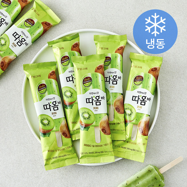 빙그레 따옴바 키위 (냉동), 8개, 1개입, 75ml