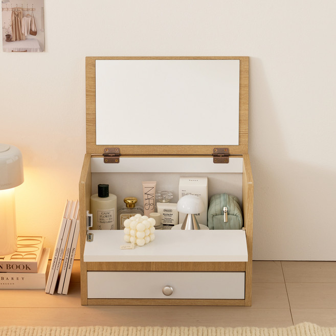 미트로 미니 좌식 화장대, 오크화이트
