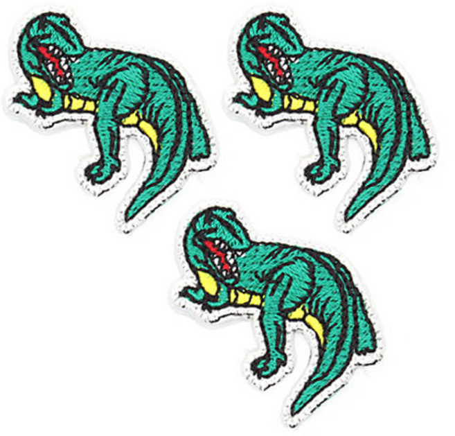 열접착식 티라노사우루스 와펜, 3개, 그린