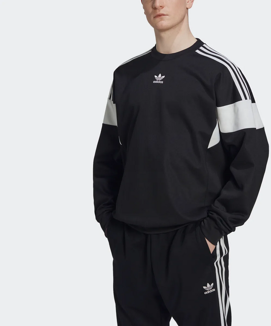 adidas 愛迪達 男款 Adicolor 經典剪裁線條圓領運動衫 HN6117
