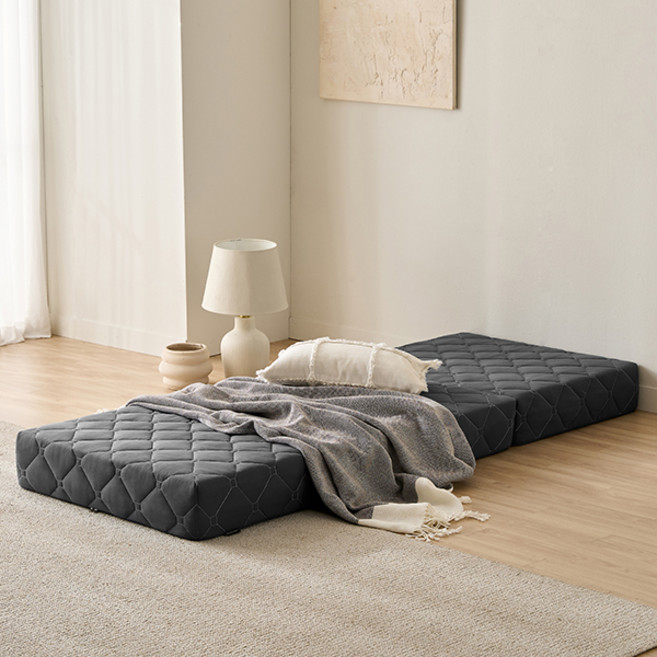 삼익가구 번느 접이식 토퍼 매트리스, 다크그레이, 16cm