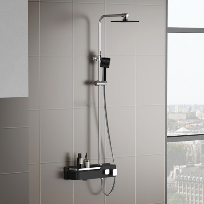 지리드 해바라기 레인 선반형 샤워기 ZD-R001B, 1개, 블랙