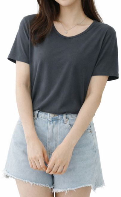 Lalaon 女款簡約U領涼感短袖T恤 26TSP3929
