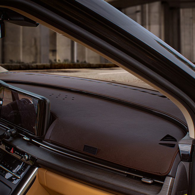 가온 가죽 대쉬보드커버, 브라운, 더뉴 봉고3 (2020년형 / 전방센서무 / 내비매립무)