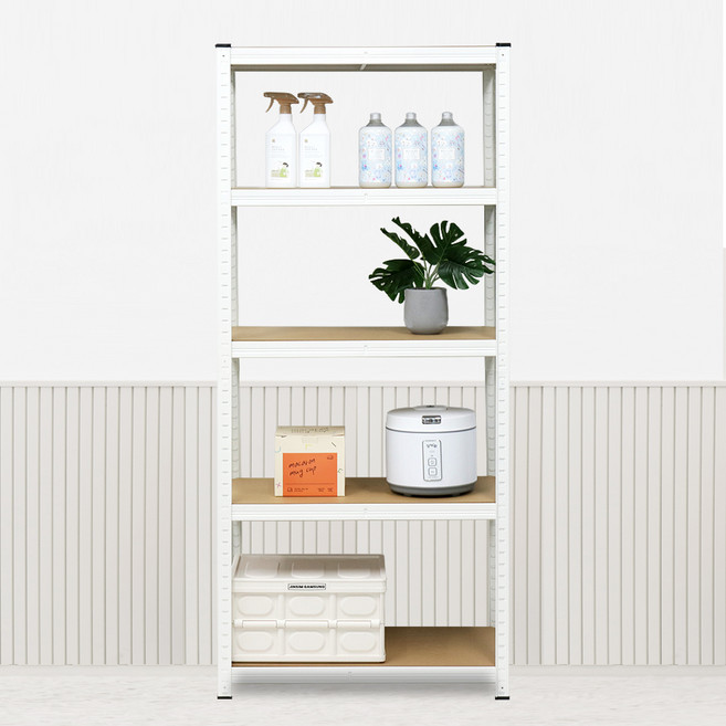 팬물산 경량랙 조립식 앵글선반 800, 화이트, 5단