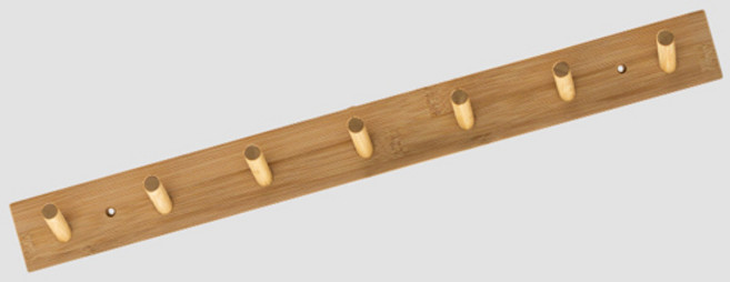 더플로우커머스 원목 벽걸이 다용도 후크 행거 7구, 나무, 1개