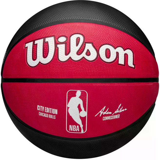 윌슨 NBA Team 시티 에디션 시카고 불스 농구공, 1개, WZ4024205XB