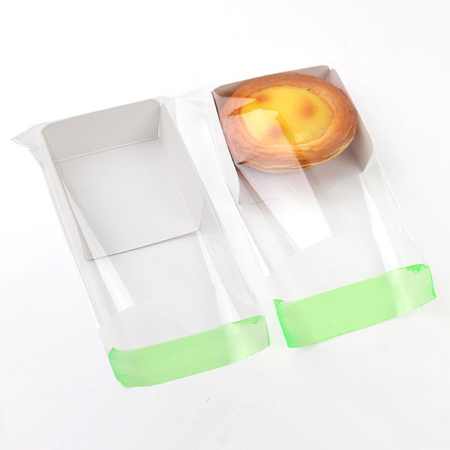 아이엔피 사각 쿠키 7호 받침 막힘형 7.5 x 7.5 x 3 cm + 접착 OPP 봉투 11 x 15 + 4cm 세트, 화이트(받침), 50세트