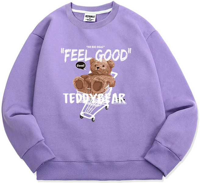 오티디 면 쮸리기모 오버핏 카트베어 맨투맨