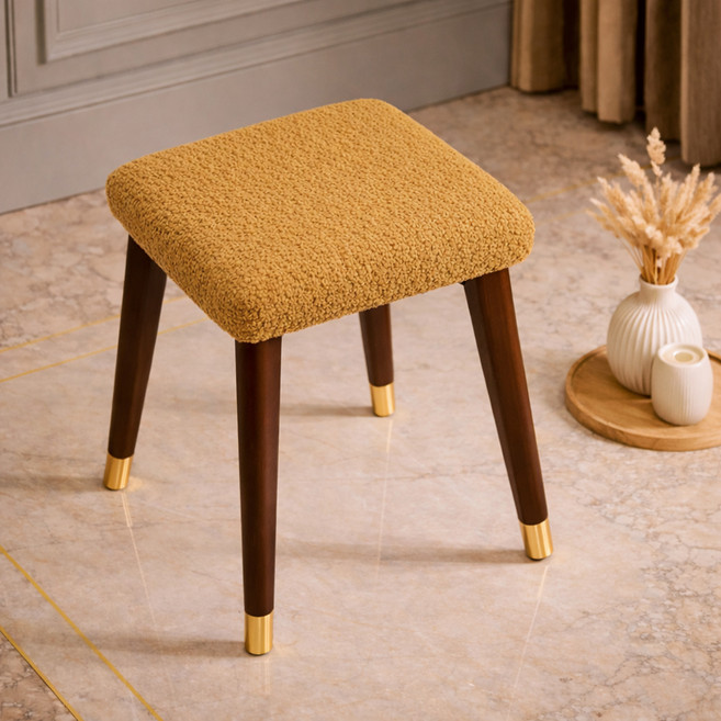 러빙랩 노베르 사각 밴딩 의자 커버, 머스타드, 1개