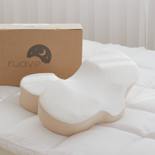 루아베 고밀도 메모리폼 경추 베개 + 높이조절 패드 세트, 1개, 혼합색상