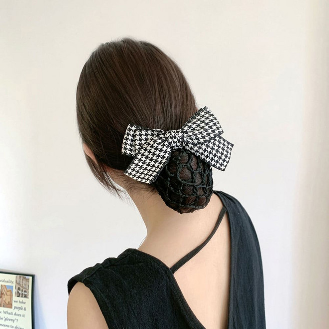 스타일플래닛 체크 리본 굵은 머리망