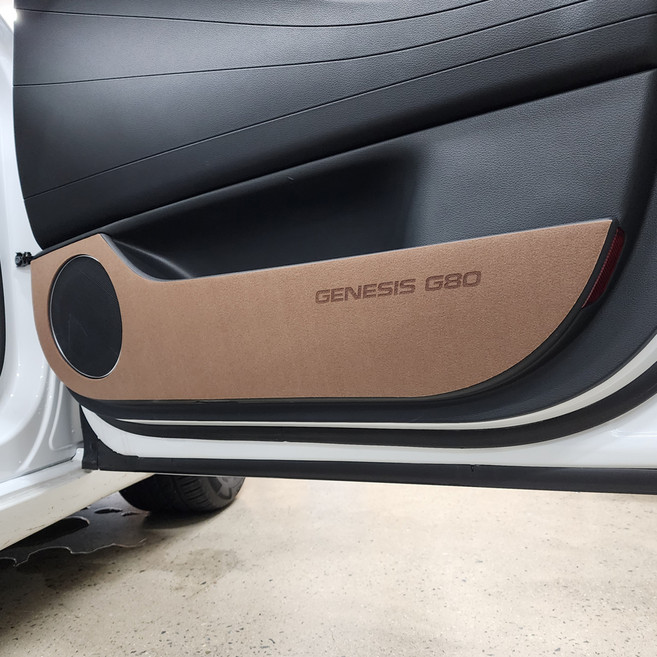 매드라인 스크래치 방지 더뉴 도어 커버 4p 세트, 다크브라운, 제네시스 G80