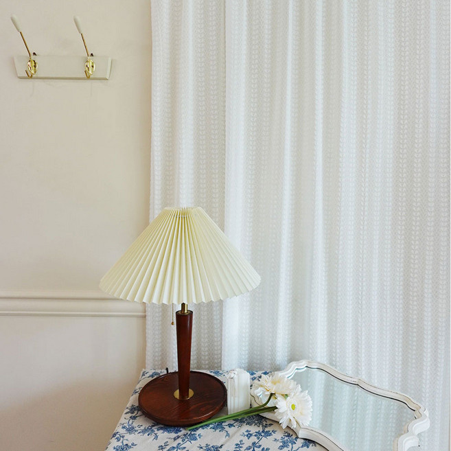 사라하우스 엠보싱 하트 가리개 커튼 봉집형