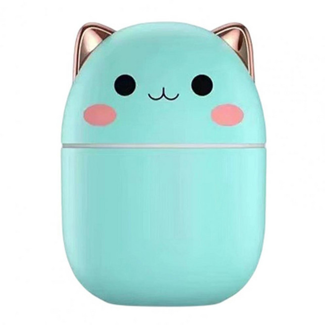 유니영 USB 미니캣 무드등 가습기, UNH200MC, 그린