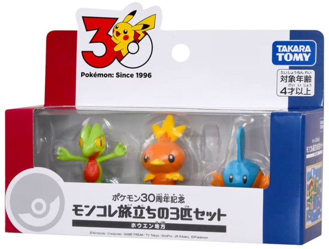 TAKARA TOMY Pokemon 寶可夢 寶可夢30週年紀念Moncolle最初的夥伴們 豐緣地區 1套 PC99658
